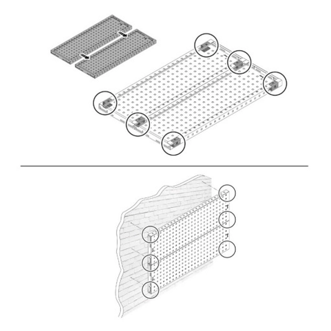 Vendita online Kit staffe per fissaggio pannelli a parete